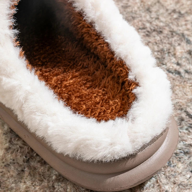 Cozy Fleece-Lined Indoor-Outdoor Slippers for Women – Slip-On House Shoes with Anti-Skid Sole and Ultra-Soft Lining | Thomler