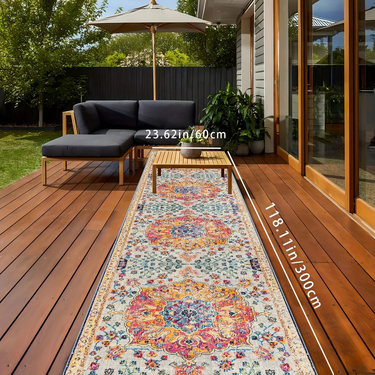 Decorative Floor Runner for Narrow Spaces – Bohemian Pattern Accent Mat for Entryways, Corridors & Kitchens | Thomler