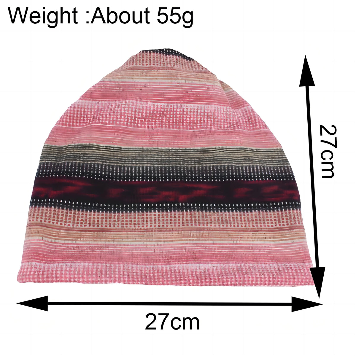 Reversible Lightweight Beanie Hat Striped Knit Cap & Scarf for Women Fall Winter Convertible Slouchy Headwear | Thomler