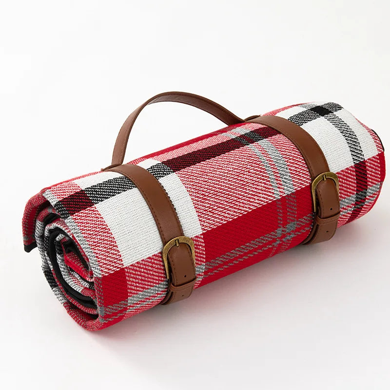 Waterproof Picnic Blanket with Shoulder Strap – Foldable Beach & Park Mat for Outdoor Adventures | Thomler
