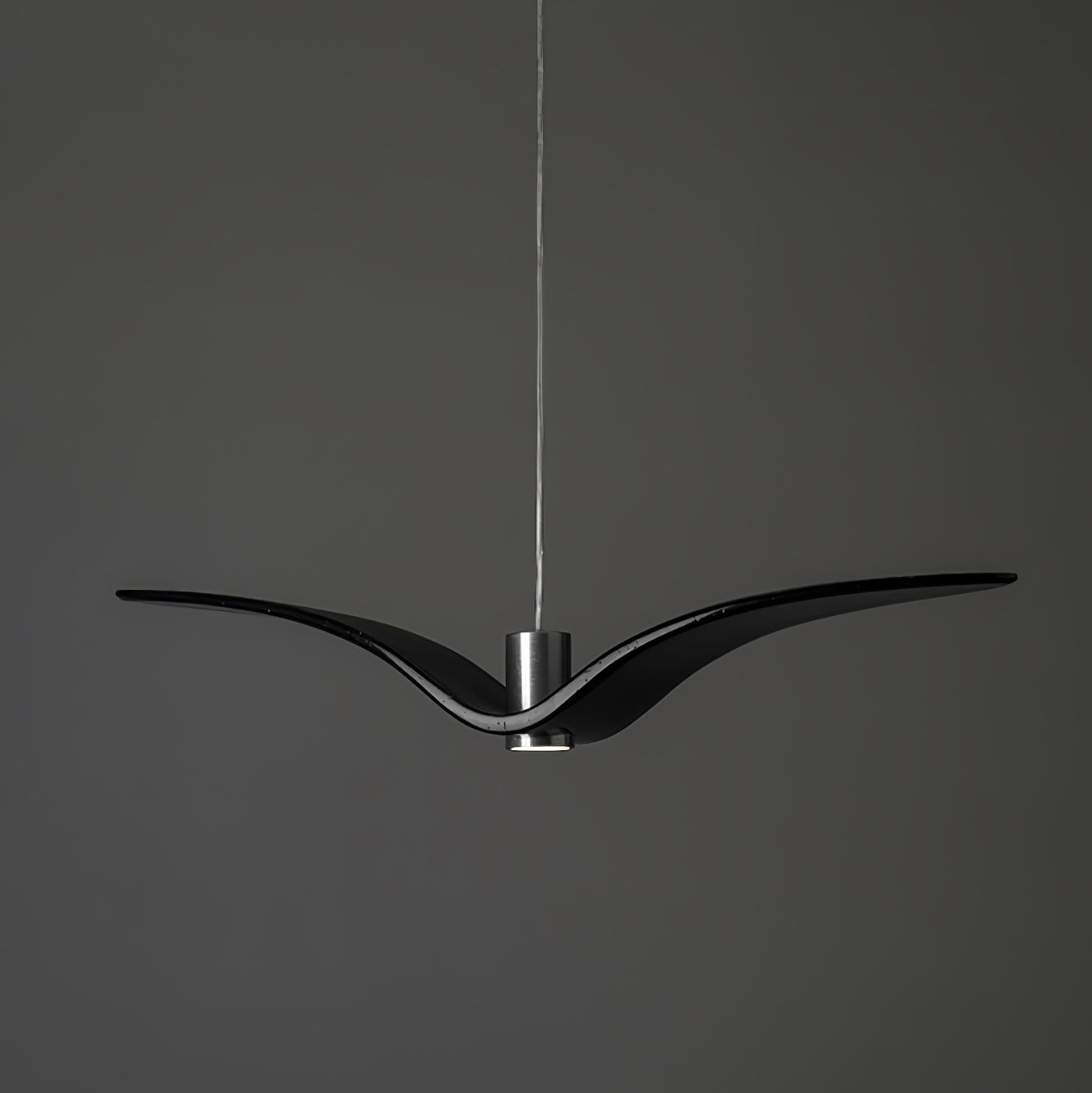 Pendant Light Resin LED 40.0 cm Black Dining Room Bird Ceiling Hanging Lamp Adjustable Cable Modern Scandinavian | Thomler