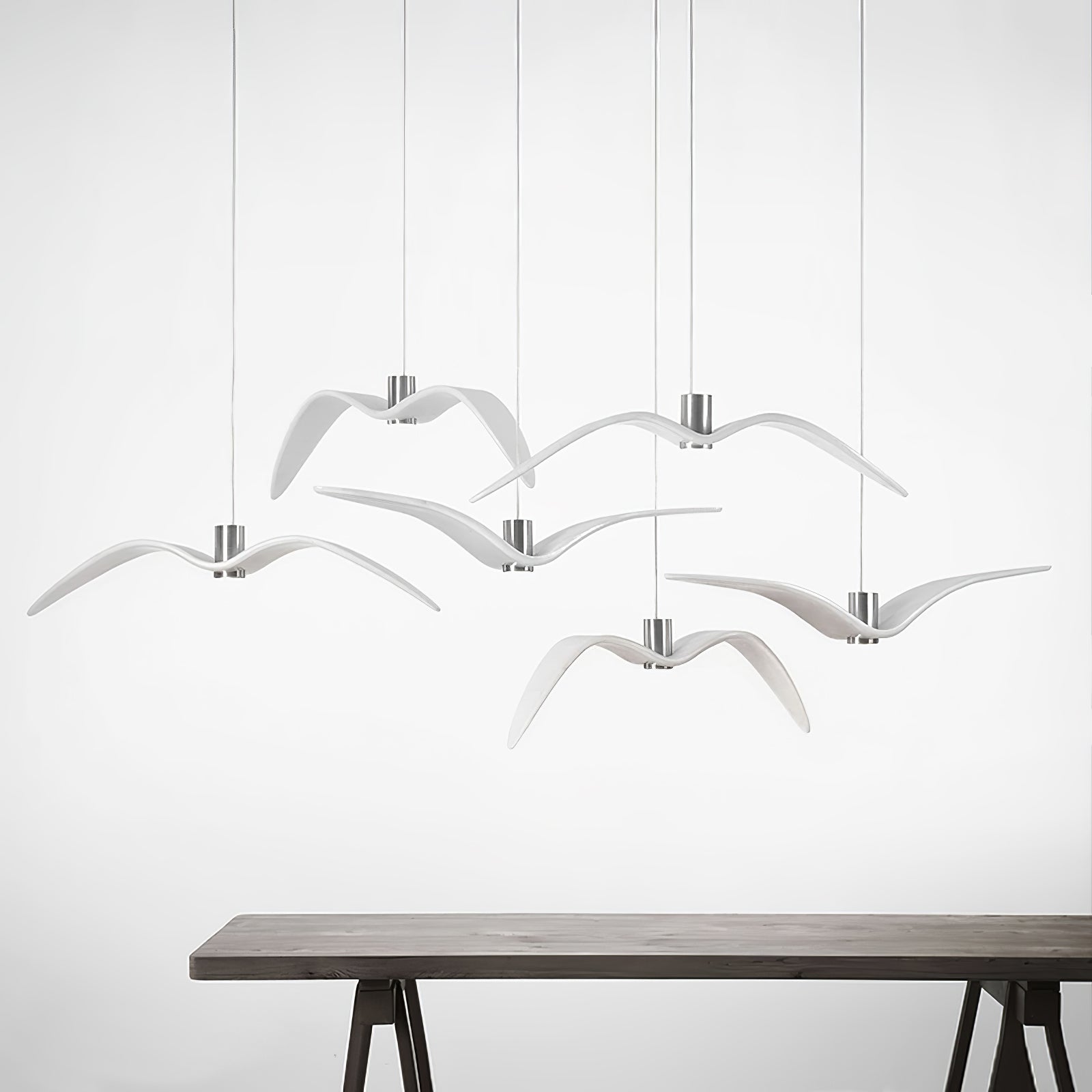 Pendant Light Resin LED 40.0 cm Black Dining Room Bird Ceiling Hanging Lamp Adjustable Cable Modern Scandinavian | Thomler