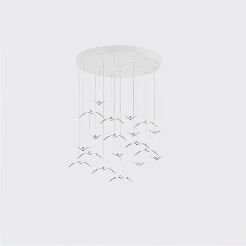 Pendant Light Resin LED 40.0 cm Black Dining Room Bird Ceiling Hanging Lamp Adjustable Cable Modern Scandinavian | Thomler