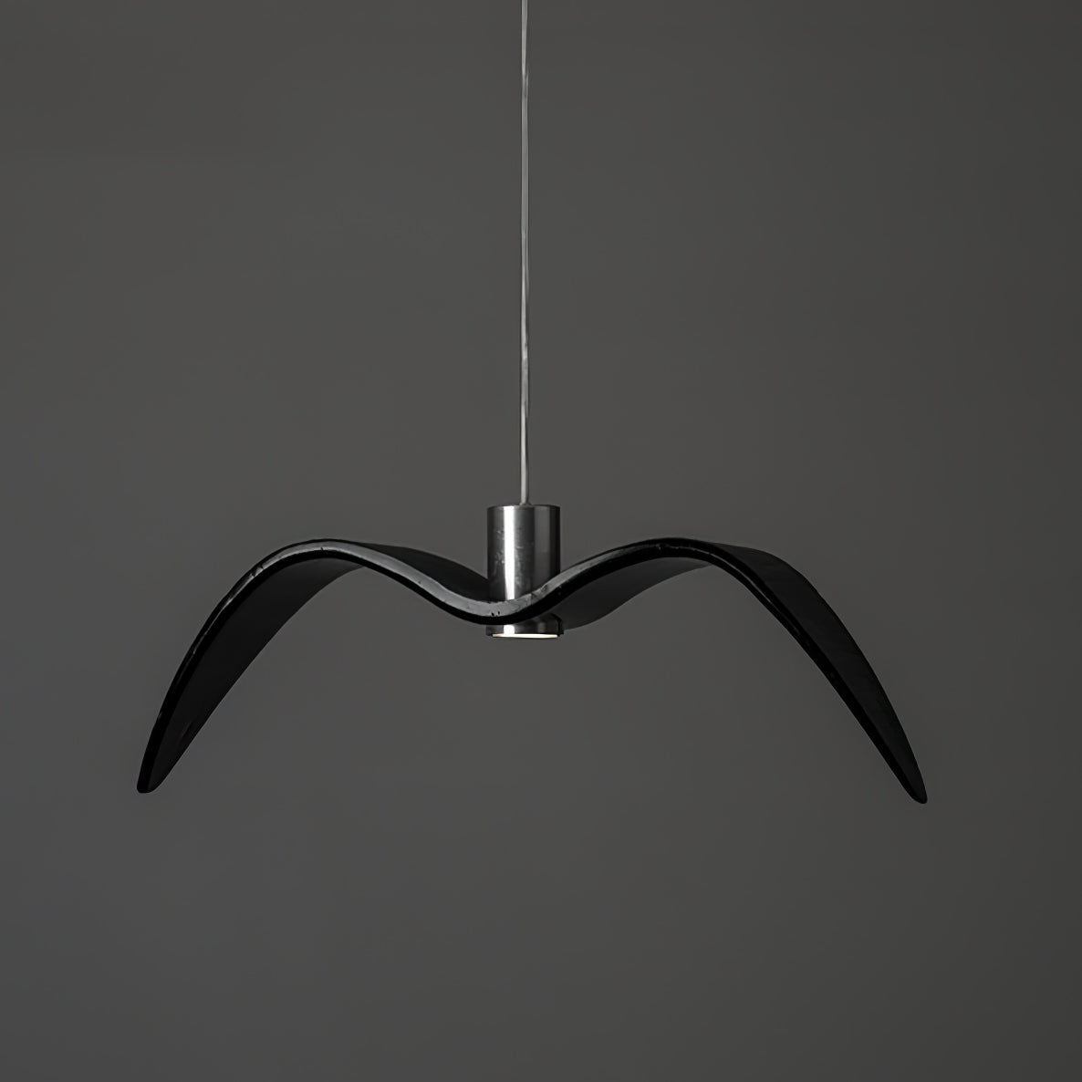 Pendant Light Resin LED 40.0 cm Black Dining Room Bird Ceiling Hanging Lamp Adjustable Cable Modern Scandinavian | Thomler