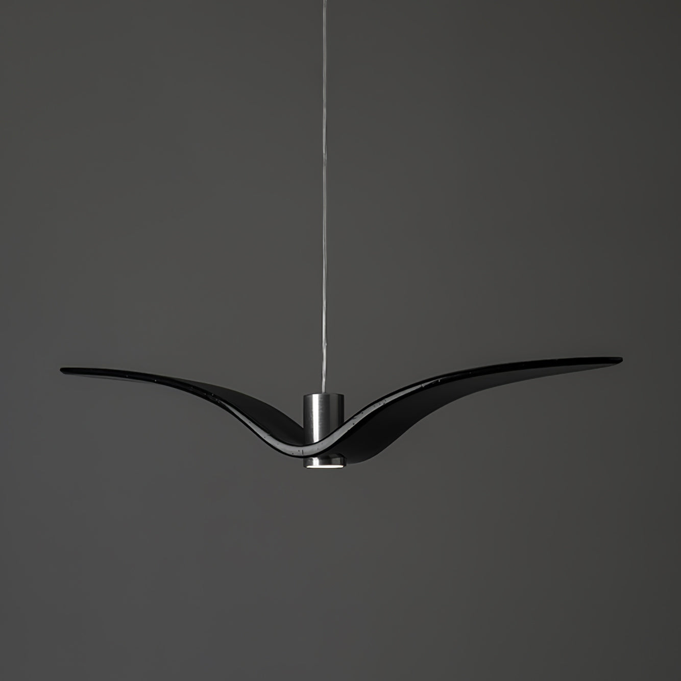 Pendant Light Resin LED 40.0 cm Black Dining Room Bird Ceiling Hanging Lamp Adjustable Cable Modern Scandinavian | Thomler