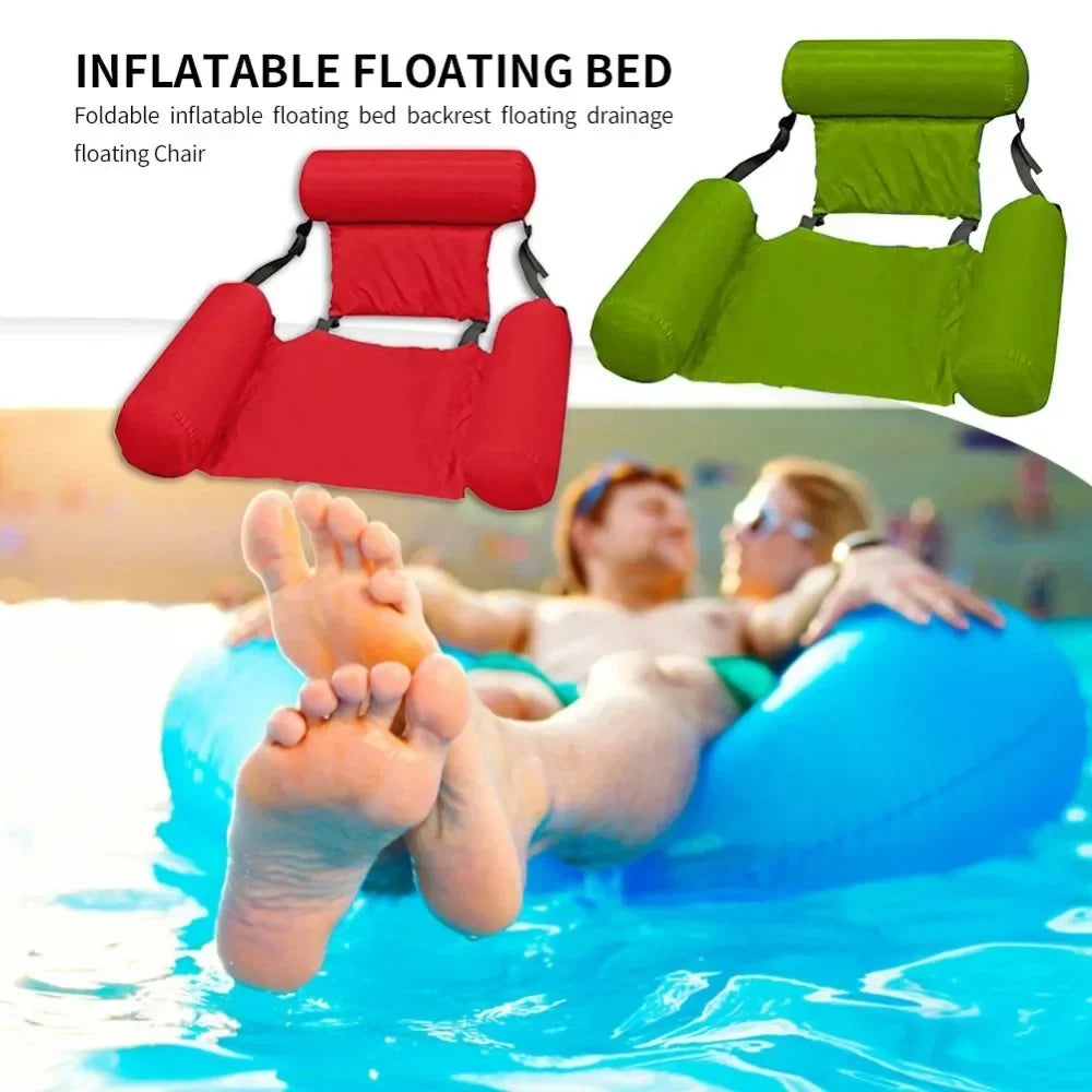 Inflatable Pool Lounger with Backrest – Floating Water Chair for Pool, Lake & Beach | Thomler