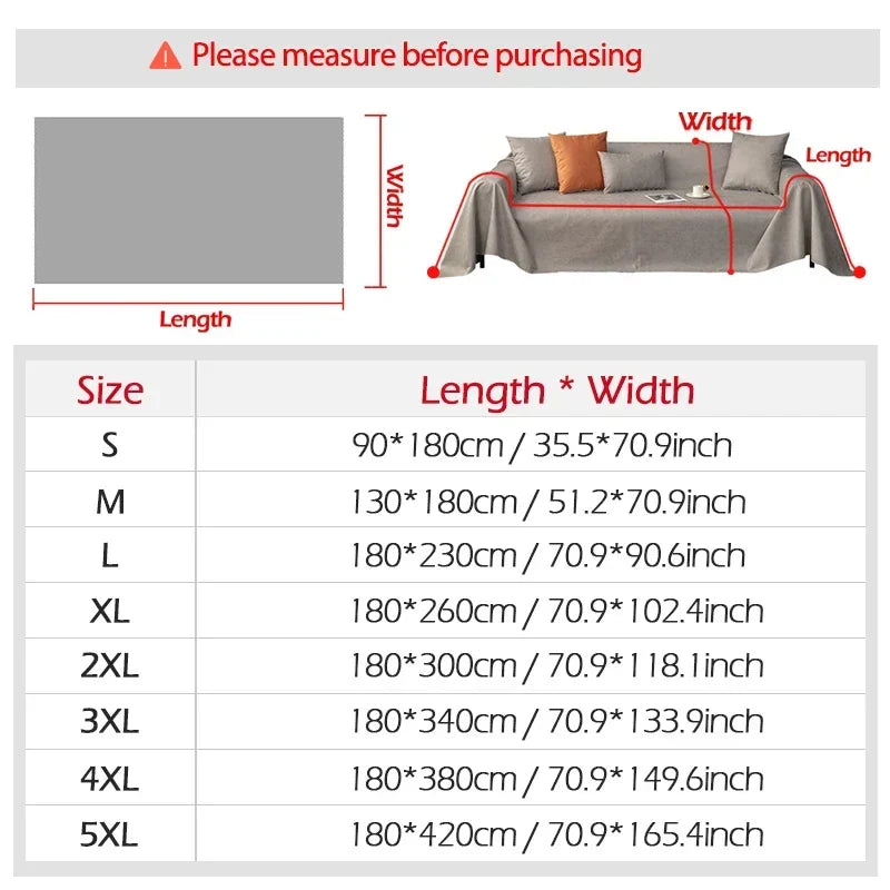 Stretch Furniture Throw with Tassels – Waterproof Couch Cover for Pet Hair, Scratches & Spills – Multi-Use Blanket for Sofa, Bed & Picnic | Thomler