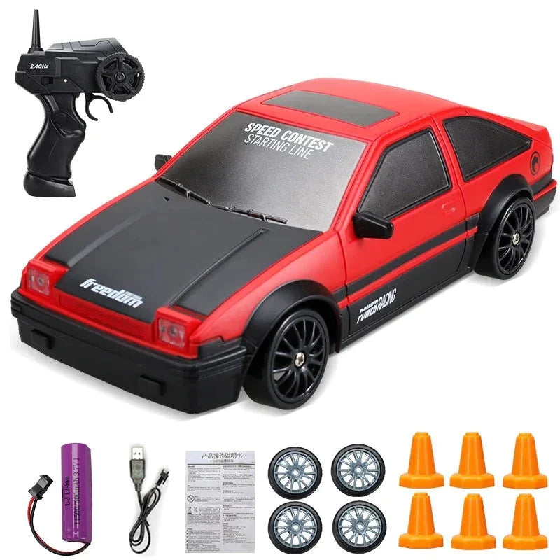 RC Mini Drift Car Remote Control Racing Toy with LED Lights & Rechargeable Battery for Kids & Adults | Thomler