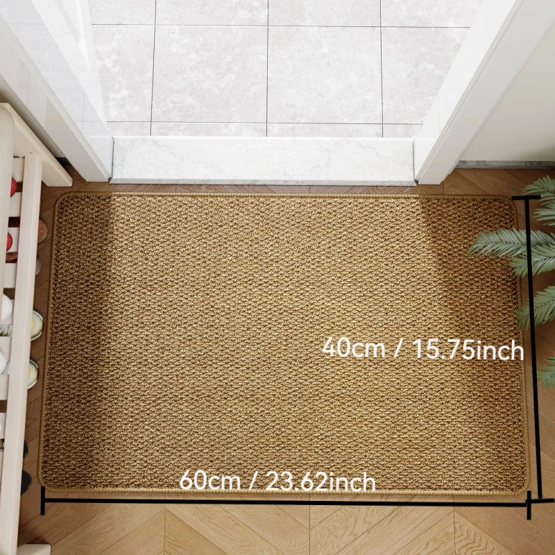 Woven-Look Outdoor Entrance Mat with Non-Slip Backing – Weather-Resistant Polypropylene Doorway Rug for Front Door, Patio & Hallway | Thomler