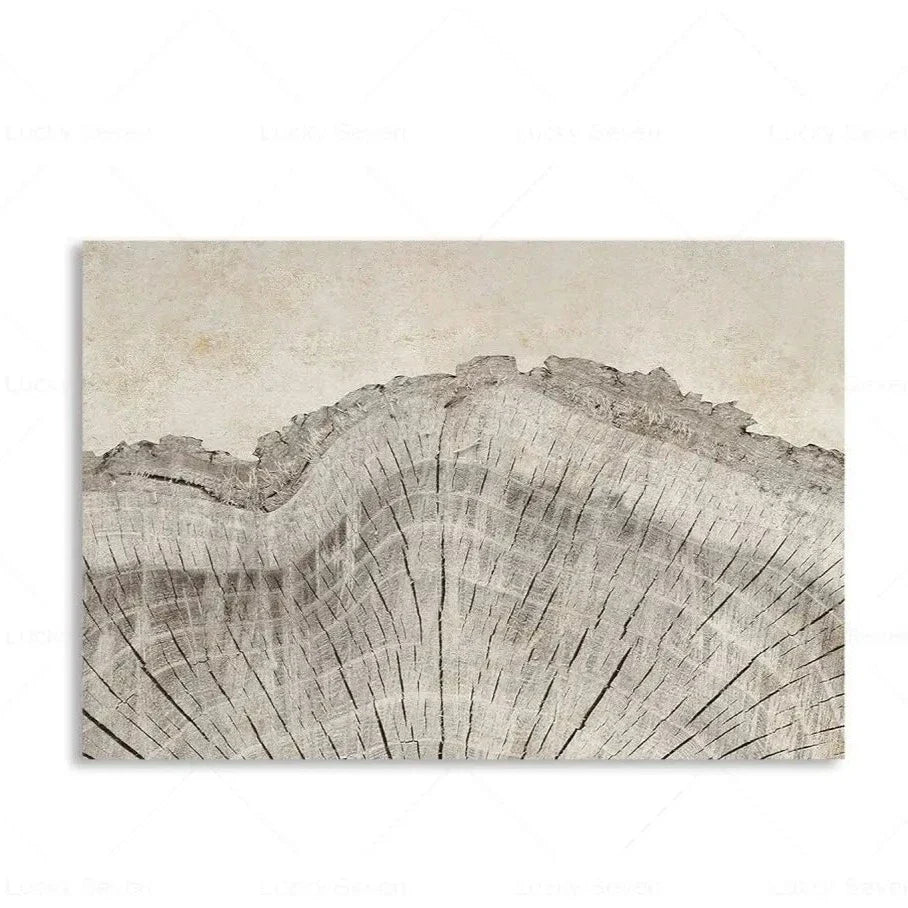 Canvas Wall Art Polyester 24 in x 18 in Tree Rings Abstract Home Décor Rustic Modern Artwork | Thomler