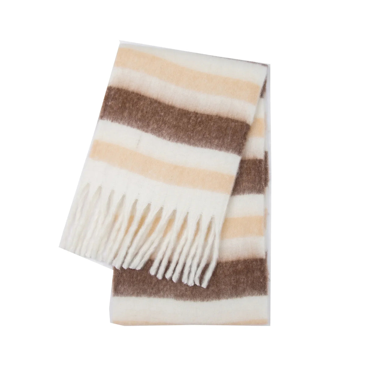 Striped Cashmere Winter Scarf for Women – Soft & Warm Oversized Shawl Wrap | Thomler