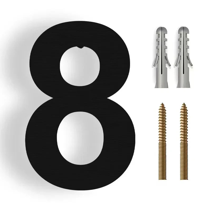 3D Floating House Number Modern Stainless Steel Outdoor Weather Resistant Wall Mount Address Sign for Front Door Entrance Home Office | Thomler
