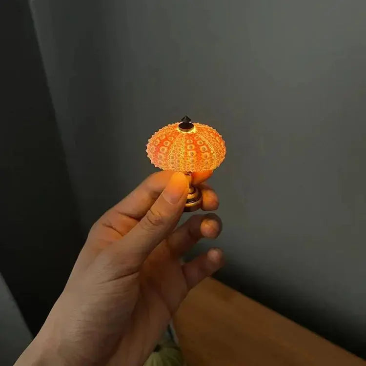 Seeigel-Nachtlampe mit sanfter Ambientebeleuchtung