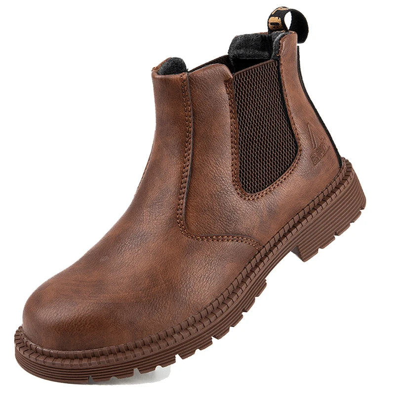 Waterproof Work Boots for Men – Reinforced Safety Toe Cap Anti-Puncture Protection Construction Footwear Industrial Ankle Boots | Thomler