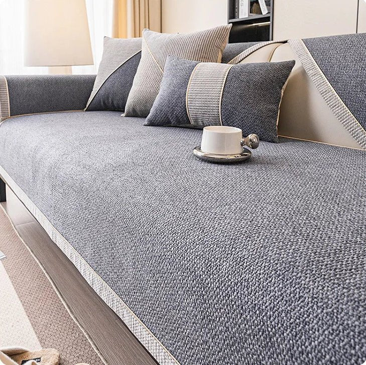Quilted Stay-Put Furniture Throw with Latex Grip – Mix-and-Match Protection for Couch Seats, Backs & Arms | Thomler