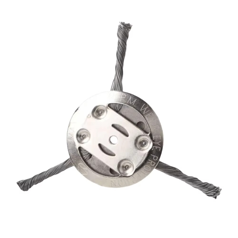 Steel Wire Brush Trimmer Attachment for String Trimmers – Heavy-Duty Weed & Rust Removal Head for Lawn, Patio & Surface Cleaning | Thomler