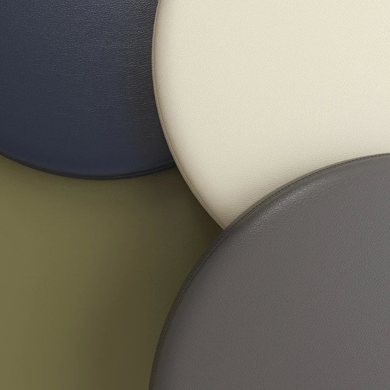 Faux Leather Round Seat Pad with Memory Foam Core for Kitchen Bar Stools, Dining Chairs & Window Benches – Slip-Resistant Washable Design | Thomler