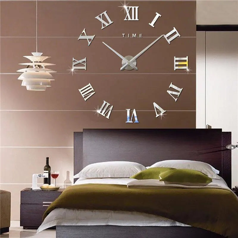 Wall Clock Acrylic 40.0 cm Roman Numeral Living Room DIY Decorative Timepiece Modern Office Wall Décor | Thomler