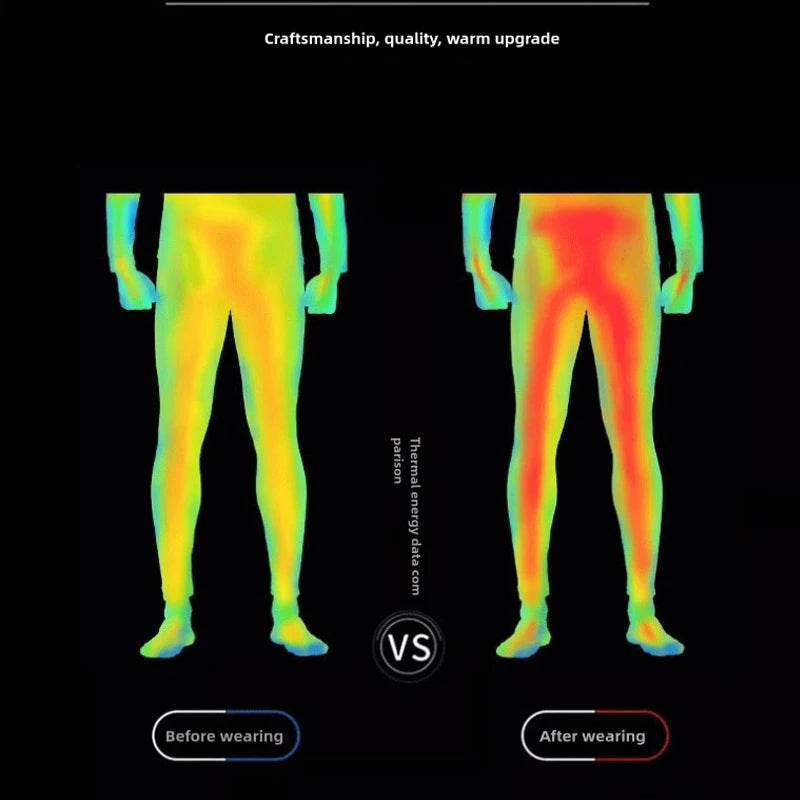 Fleece-Lined Compression Leggings for Men – Cold-Weather Base Layer Tights for Work & Outdoor Activities | Thomler