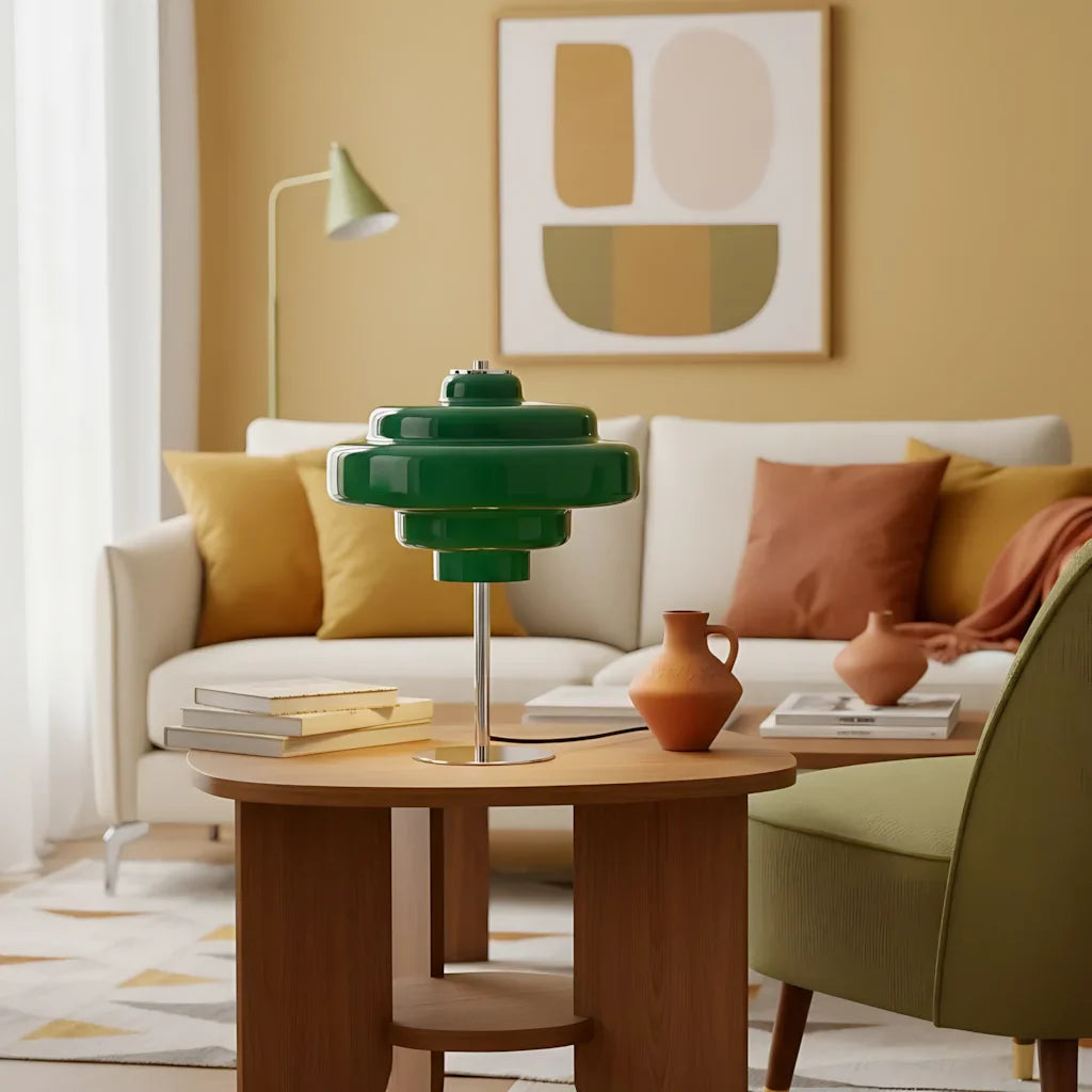 Table Lamp Glass 7.9 in Orange Bedroom Living Room Accent Light Modern Decorative Lighting | Thomler