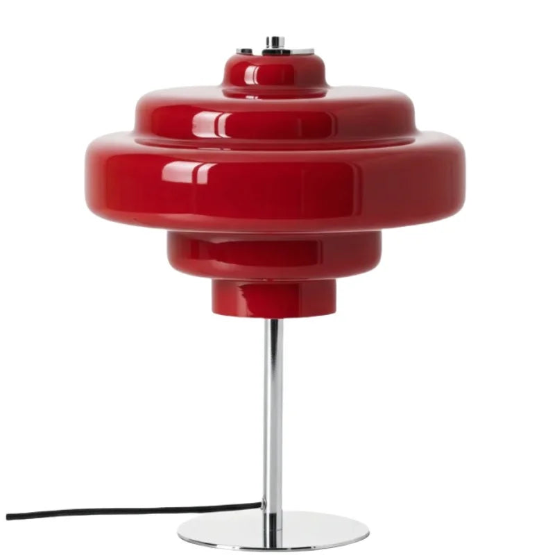 Table Lamp Glass 7.9 in Orange Bedroom Living Room Accent Light Modern Decorative Lighting | Thomler