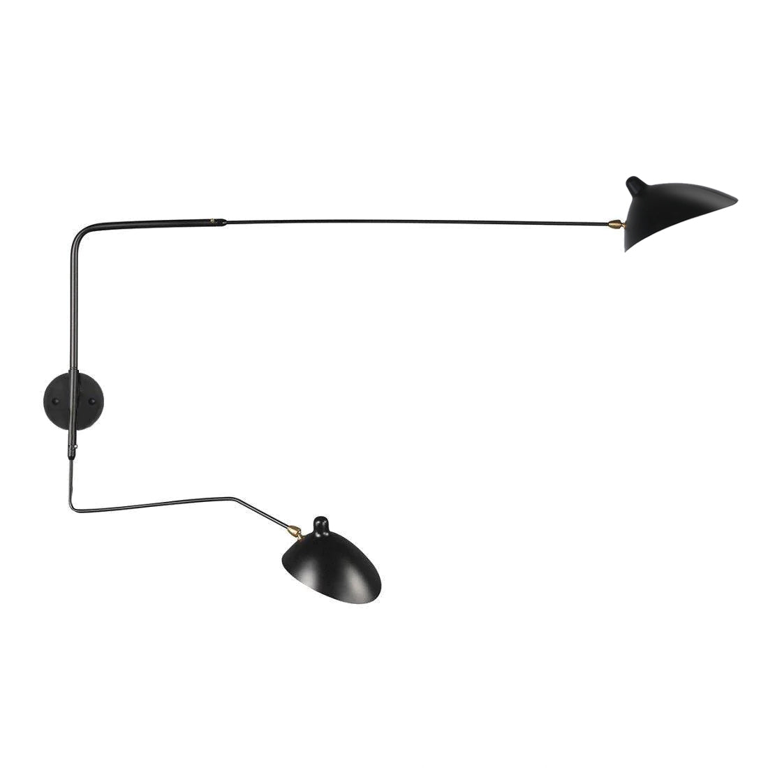 Articulated Arm Wall Sconce Black Mid-Century Modern Adjustable Swing Lamp for Living Room Bedroom Home Office Reading Light | Thomler