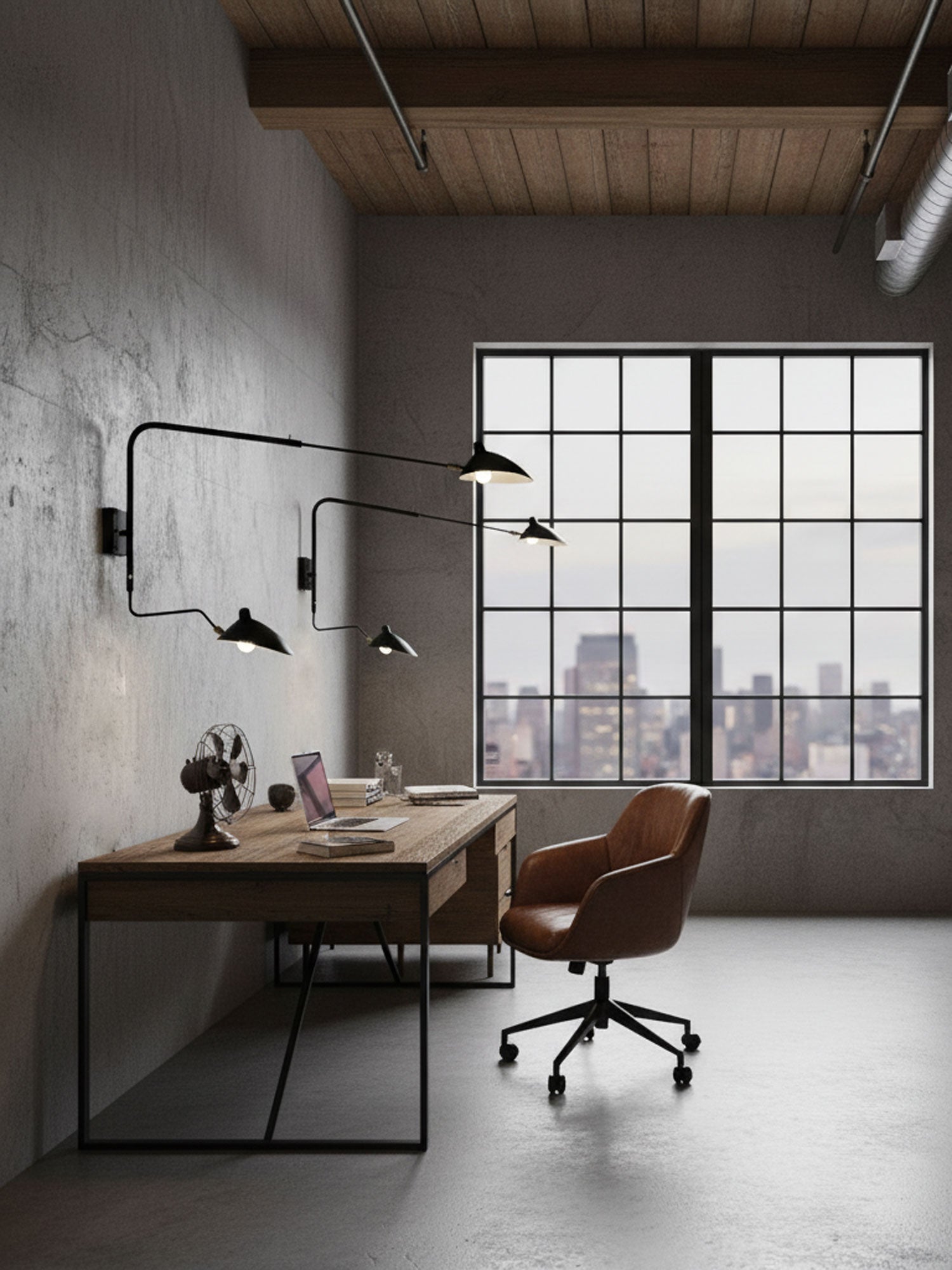 One-Arm Adjustable Wall Sconce 47–55 in Metal LED Indoor Lighting Modern Design | Thomler