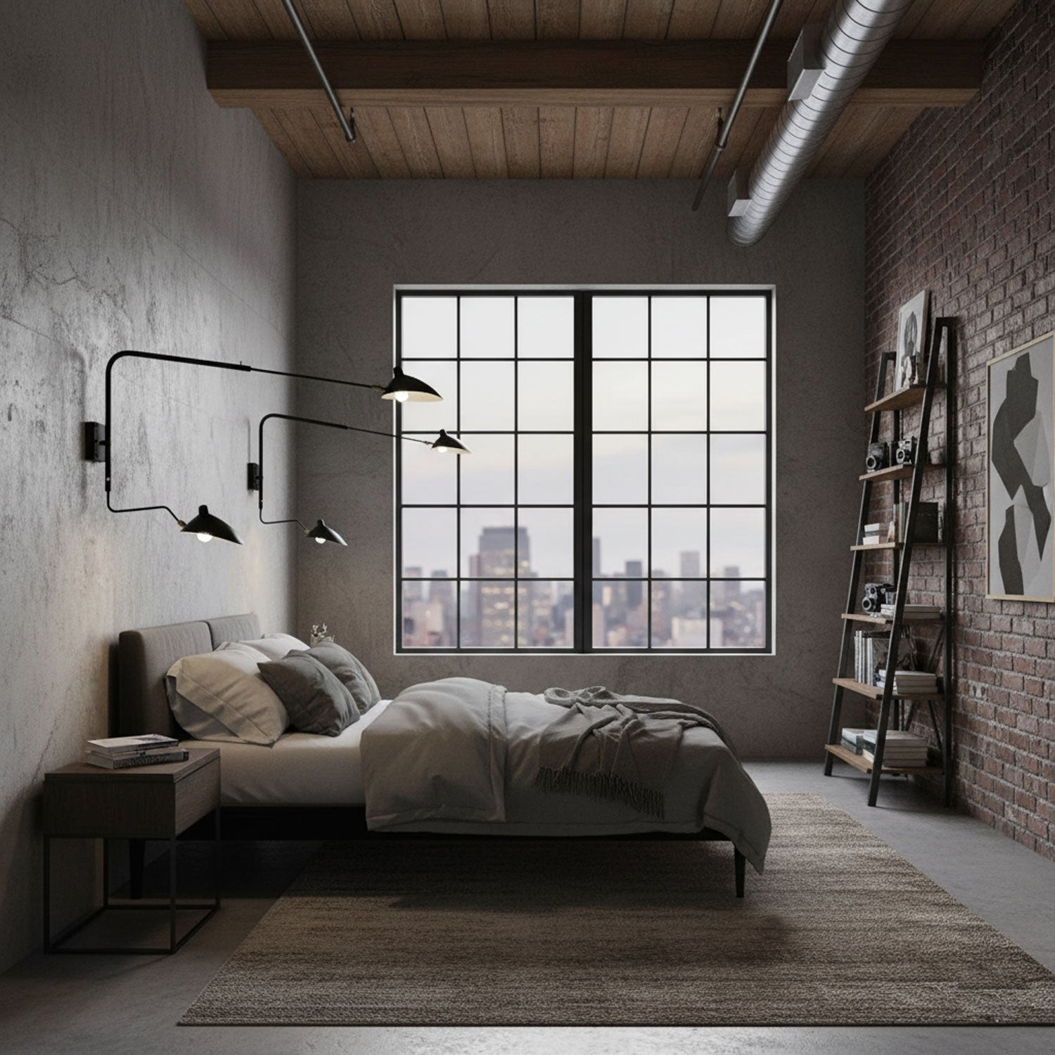 One-Arm Adjustable Wall Sconce 47–55 in Metal LED Indoor Lighting Modern Design | Thomler