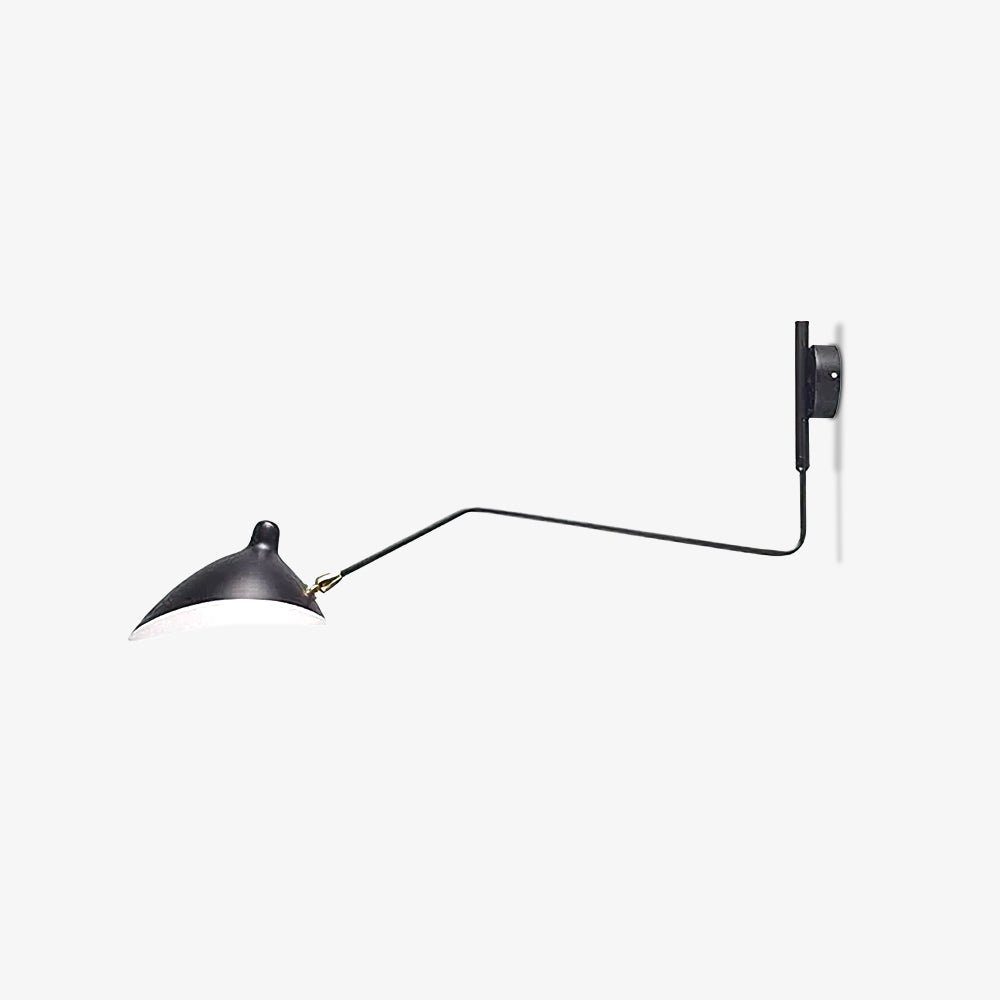 Articulated Arm Wall Sconce Black Mid-Century Modern Adjustable Swing Lamp for Living Room Bedroom Home Office Reading Light | Thomler