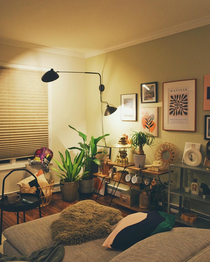 Articulated Arm Wall Sconce Black Mid-Century Modern Adjustable Swing Lamp for Living Room Bedroom Home Office Reading Light | Thomler