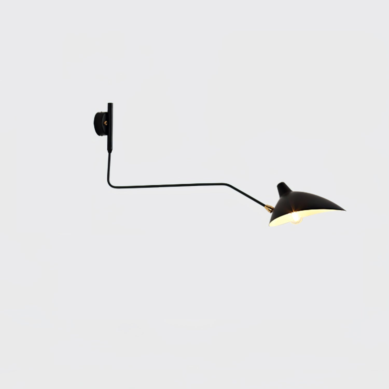 Articulated Arm Wall Sconce Black Mid-Century Modern Adjustable Swing Lamp for Living Room Bedroom Home Office Reading Light | Thomler