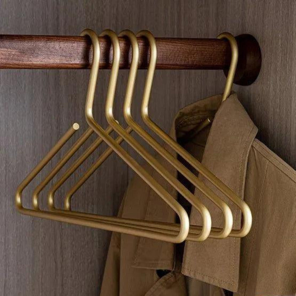 Non-Slip Clothing Hangers 5-Pack Space-Saving Closet Organizers Slim Profile Metal Hangers for Shirts Dresses Coats | Thomler