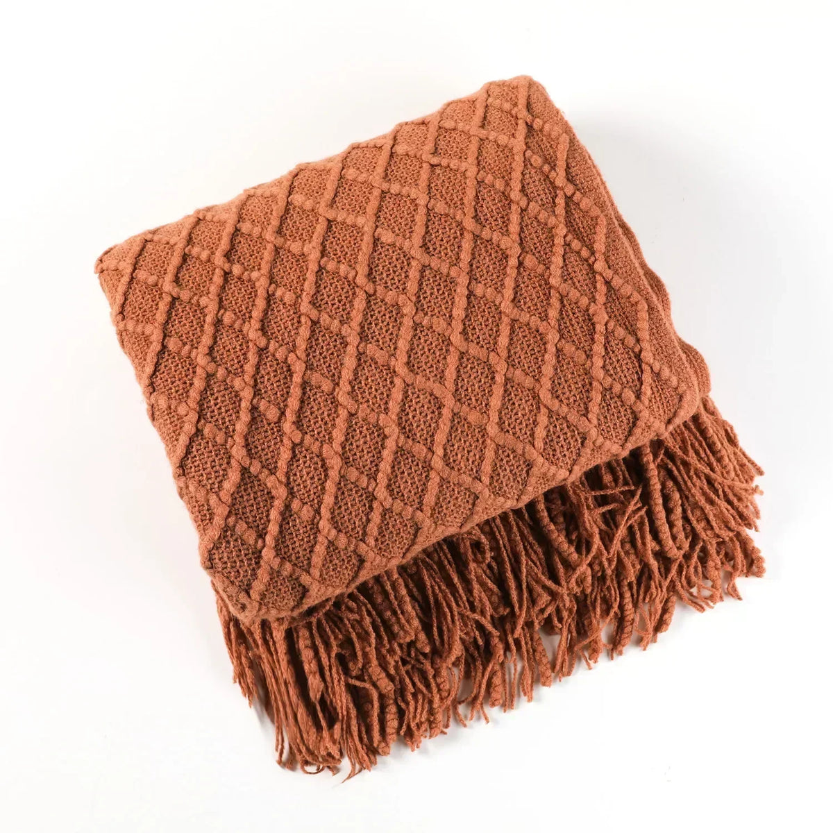 Chunky Knit Throw Blanket – Cozy Acrylic Sofa & Bed Cover for Living Room & Bedroom | Thomler