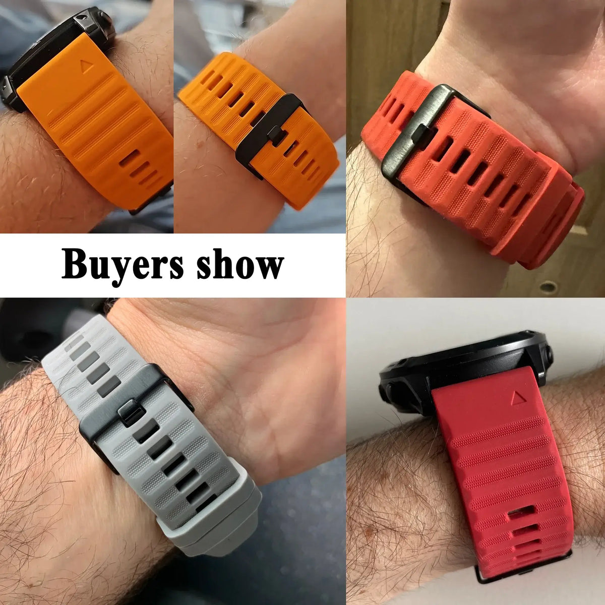 Silicone Smartwatch Band | QuickFit Replacement Strap 20mm 22mm 26mm | Flexible Sport Watch Band for Active Lifestyles | Thomler