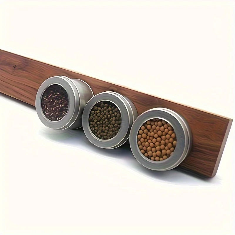 Magnetic Knife Strip Solid Walnut Wood 40.0 cm Dark Wall Mounted Kitchen Knife Holder Rack Organiser | Thomler