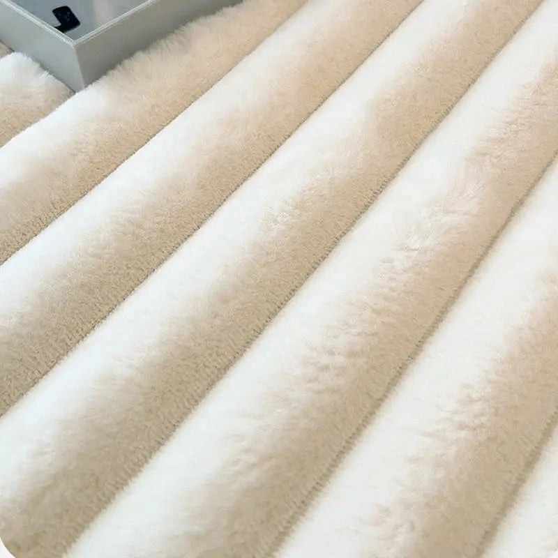 Plush Faux Fur Fitted Sheet Deep Pocket Mattress Cover Soft Cozy Bedding All Season Comfort Twin Full Queen King Size Bed Linen | Thomler