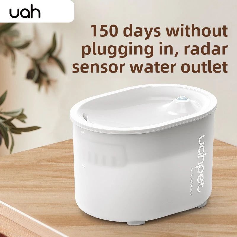 Rechargeable Motion-Sensor Pet Drinking Fountain Auto-Circulating Waterer for Cats & Dogs Multi-Pet Households | Thomler