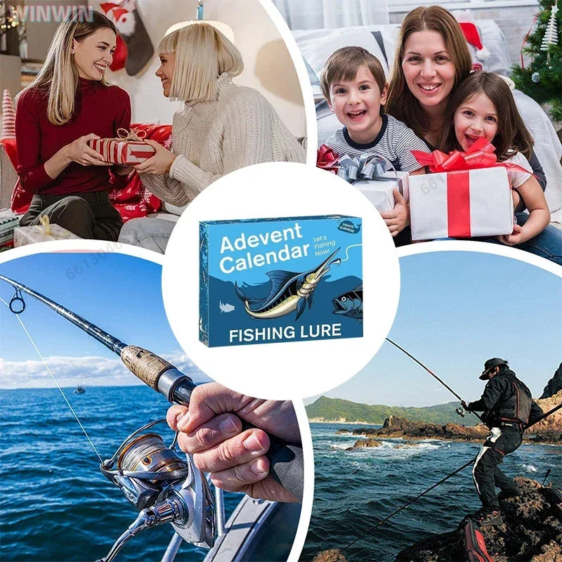 Fishing Lure Advent Calendar 24 Days – Tackle Gift Set for Bass & Trout Anglers Christmas Countdown 2025 | Thomler