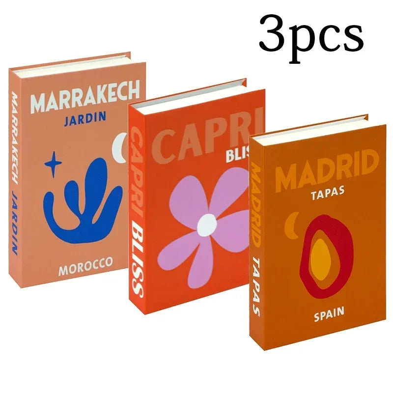 Decorative Faux Books Cardboard Foldable Set Of 3 Living Room Coffee Table Styling Bookshelf Display Interior Decor | Thomler