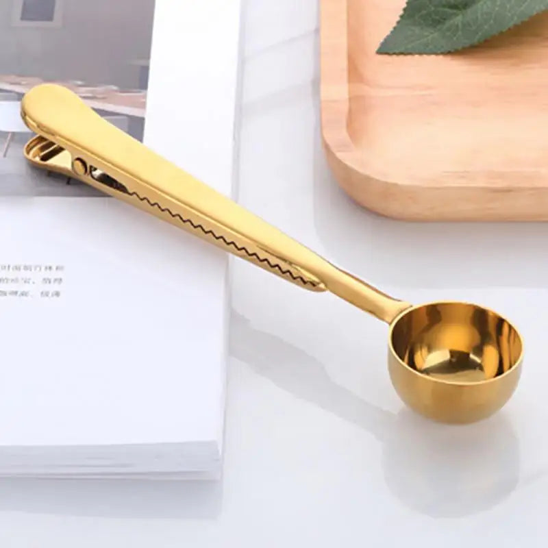 Coffee Spoon Clip Stainless Steel 7 in Kitchen Bag Sealer Measuring Tool Durable Multifunction Home Cafe Accessory | Thomler