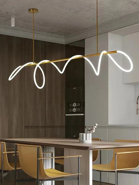 Linear LED Pendant Light Bar – Modern Hanging Fixture for Dining Room & Kitchen | Thomler