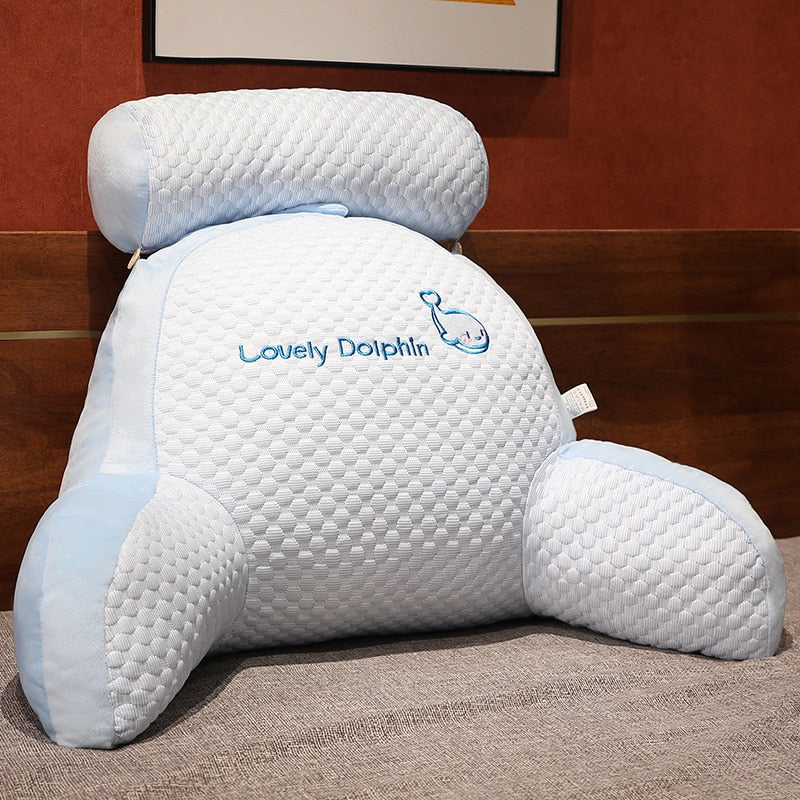 Cartoon Character Backrest Cushion with Lumbar Support – Extra Plush Reading Pillow for Couch, Bed & Gaming Chair – 28×20×10 or 24×18×8 | Thomler