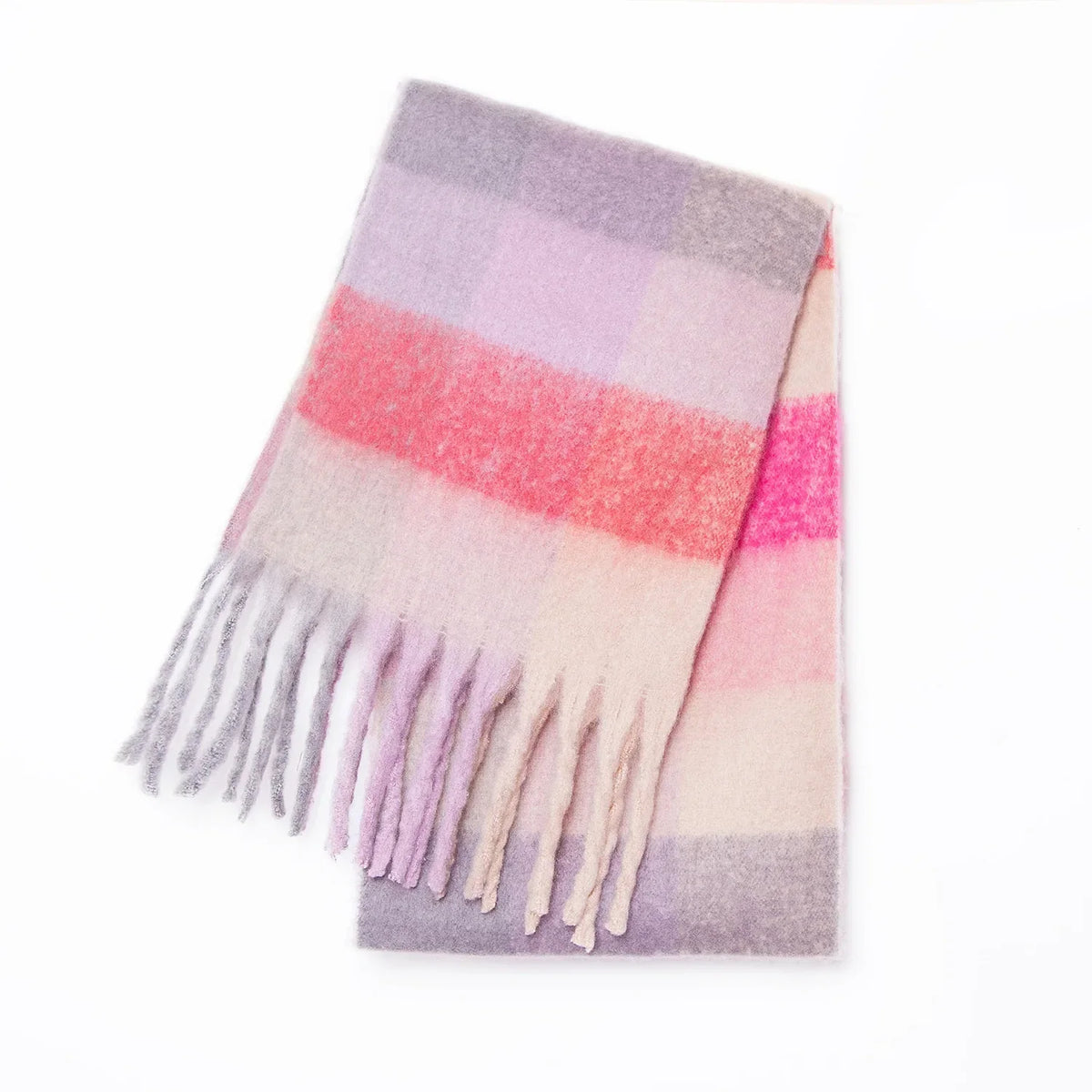 Striped Cashmere Winter Scarf for Women – Soft & Warm Oversized Shawl Wrap | Thomler