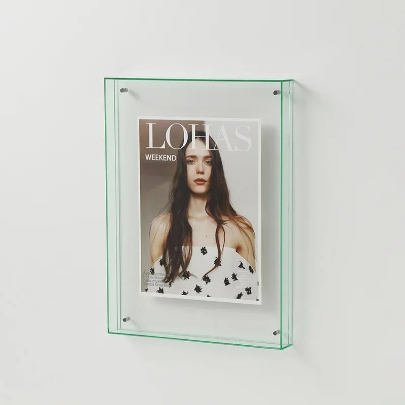 Clear Acrylic Photo Frame with Stand | Double-Sided Desktop Display for Pictures & Postcards | Freestanding Picture Holder | Thomler