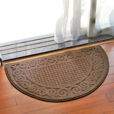 Semicircle Doormat Non-Slip Polyester Entry Mat for Front Door Kitchen Bathroom | Thomler
