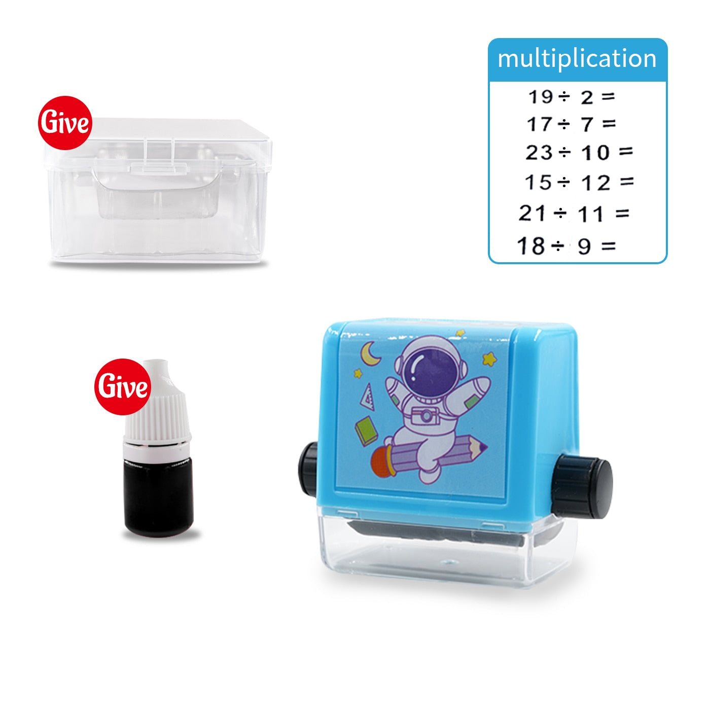 Handheld Arithmetic Stamp Roller for Kids Elementary School Homework Practice & Learning | Thomler
