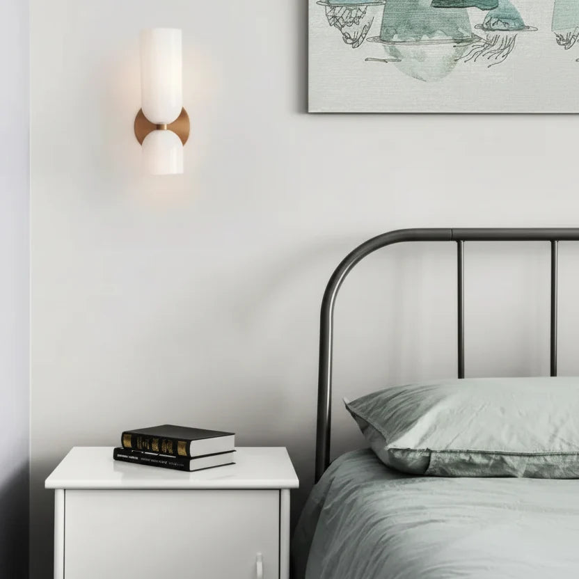 Dual-Direction Glass Wall Sconce with Bidirectional Glow for Hallway, Bedroom & Living Room | Thomler