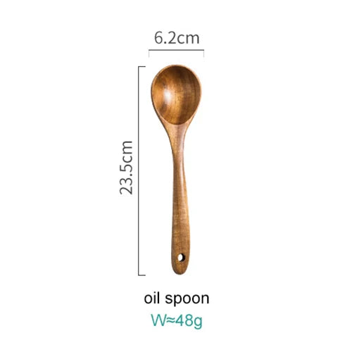 Cooking Utensil Set Acacia Wood 8-Piece Kitchen 12 in Premium Culinary Tools | Thomler
