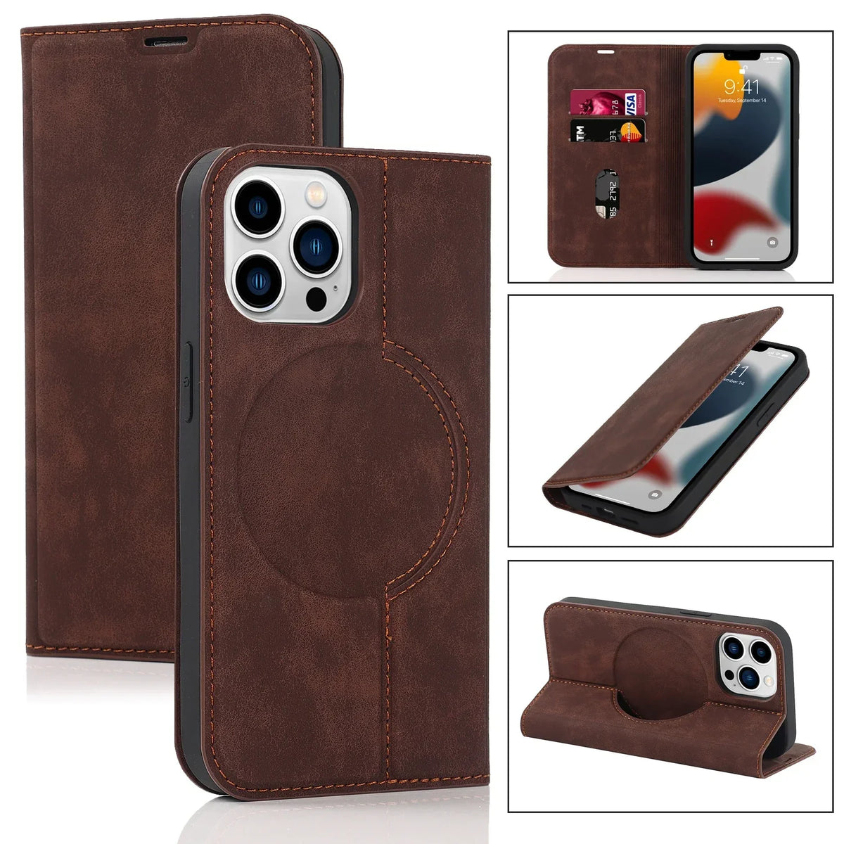 Magnetic Detachable Wallet Case for iPhone with Wireless Charging & Card Slots | Thomler