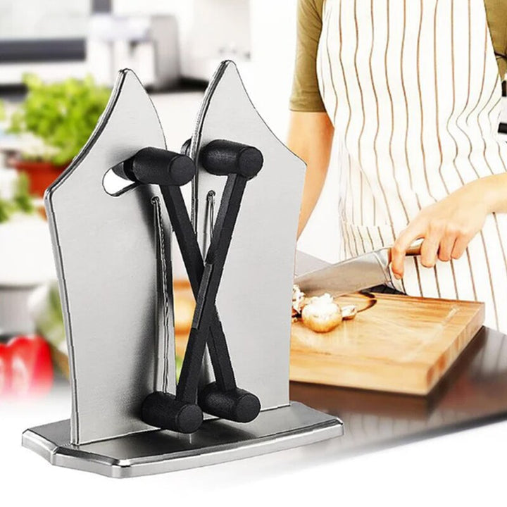 Knife Sharpener Tungsten Carbide 8.5 cm Kitchen Blade Honing Tool For Straight And Serrated Knives Non Slip Manual Sharpener | Thomler